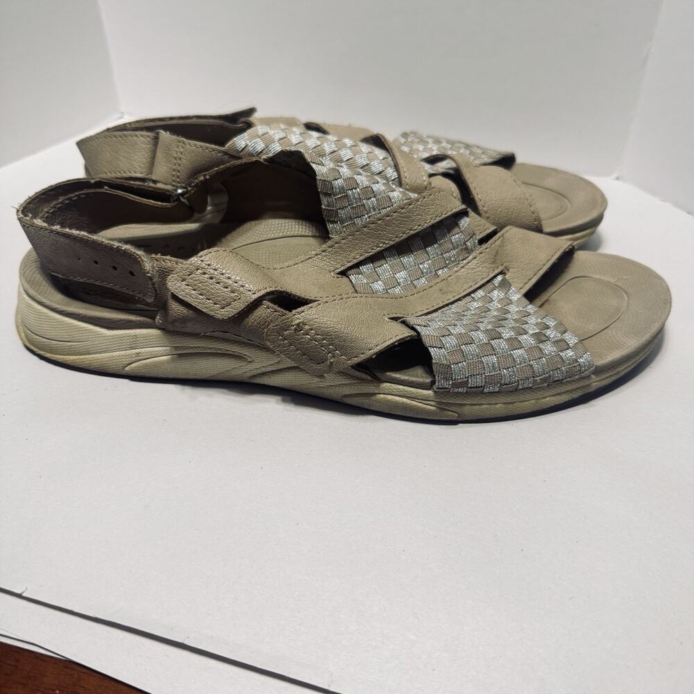 Earth Spirit Sintetico Women’s Walking Sandals Sz 10 Tan Beige Strappy Stretch